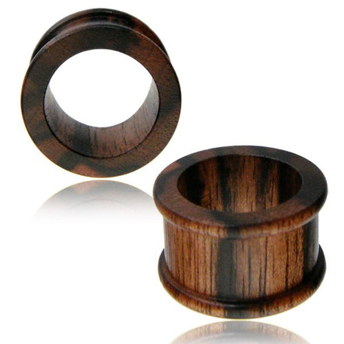 Pair of Organic Top Hat Tunnels, Golden Iron Wood Tunnels, Organic Double Flare Tunnels, Wood Ear Plugs, Organic Tunnels.