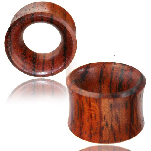 Pair of Blood Wood Ear Gauges, Wood Tunnels, Double Flare Plugs, Wood Body Jewelry, Wood Jewelry.