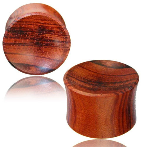 Pair of Concave Blood Wood Gauges, Organic Wood Plugs, Double Flare Wood Plugs, Tribal Ear Plugs Tunnels, Organic Wood Jewelry