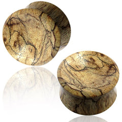 Pair of Concave Organic Wood Plugs, Tamarind Wood Gauges, Double Flare Wood Plugs, Tribal Wood Jewelry, Organic Wood Plugs.