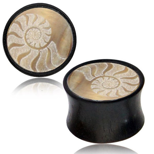 Pair of Organic Wood Plugs, Double Flare Plugs, Wood Gauges, Tribal Body Jewelry, Organic Body Jewelry.