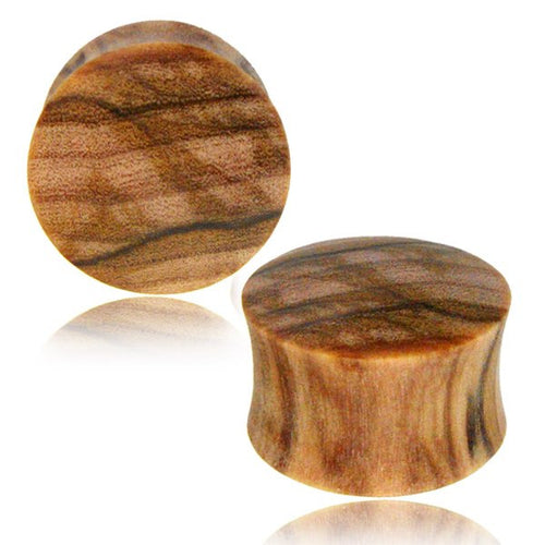 Pair of Organic Olive Wood Plugs, Olive Wood Gauges, Double Flare Ear Plugs, Convex Saddle Plugs, Tribal Wood Plugs, Wood Body Jewelry.