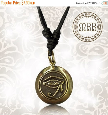 Single Big Brass Tree of Life Pendant 1&quot; 5/8 inch Amulet On Adjustable Cotton Cord Necklace.