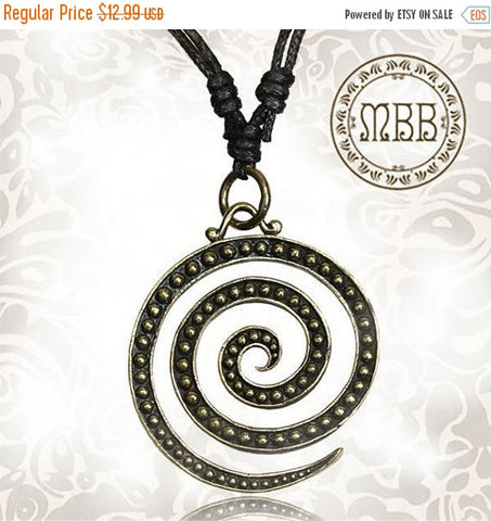 Single Big Brass Tree of Life Pendant 1&quot; 5/8 inch Amulet On Adjustable Cotton Cord Necklace.