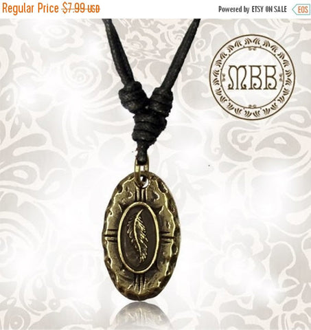 Single Big Brass Tree of Life Pendant 1&quot; 5/8 inch Amulet On Adjustable Cotton Cord Necklace.