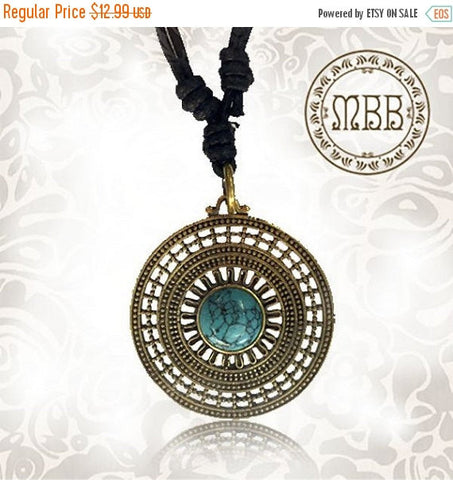 Tribal Brass Fleur de Lys (Flor De Lis) Shield Pendant 1&quot; 1/4 inch (30mm length) Amulet on Adjustable Cotton Cord.