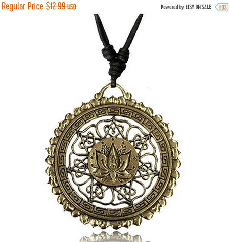 Single Tribal Brass Hindu God Shiva on Tiger Pendant, Size 1&quot; 1/4 inch (30mm length), Adjustable Cotton Cord Necklace.