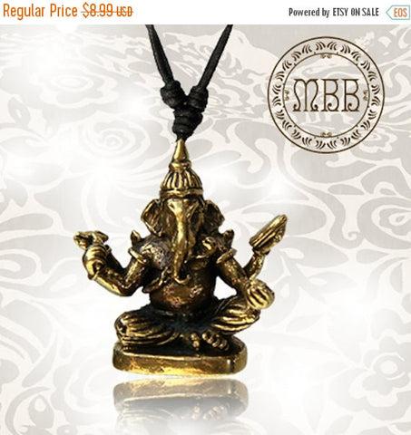 Tribal Brass Hindu God Shiva Pendant 1&quot; 1/4 inch Amulet On Adjustable Cotton Cord Necklace.
