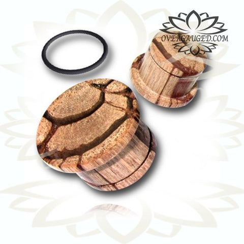 Pair of Concave Organic Teak Wood Tunnels, Single Flare Wood Plugs, Wood Gauges, Tribal Body Jewelry, Wood Tunnels, Organic Body Jewelry.